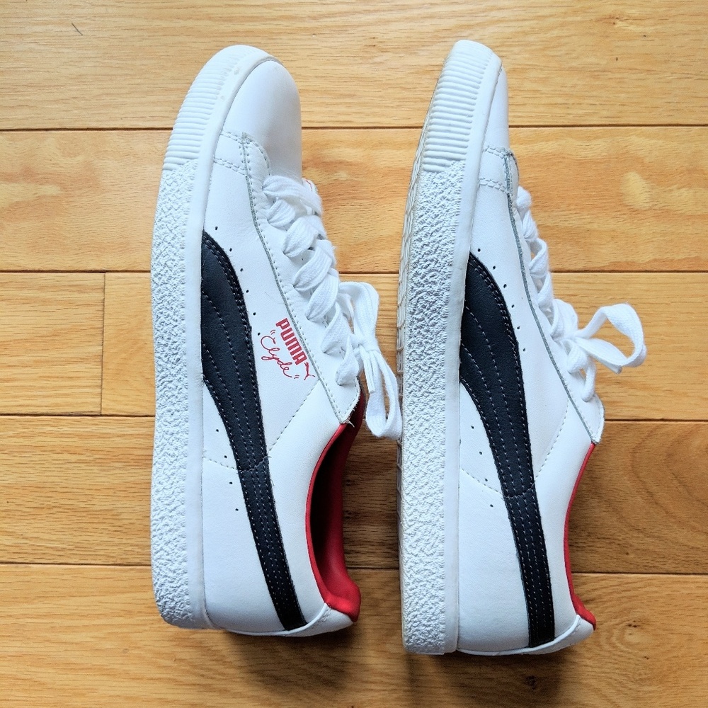 Men's Puma Clyde red white blue